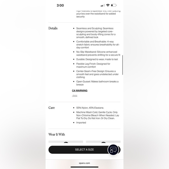 SPANXsculpt™ Seamless Power High-Waisted Mid-Thigh Short Very Black size XL - Picture 12 of 15